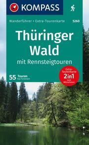 KOMPASS Wanderführer Thüringer Wald mit Rennsteigtouren, 55 Touren mit Extra-Tourenkarte  9783991219736