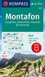 KOMPASS Wanderkarte 032 Montafon, Gargellen, Bielerhöhe, Silvretta 1:25.000  9783990447437