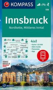 KOMPASS Wanderkarte 036 Innsbruck, Nordkette, Mittleres Inntal 1:35.000  9783990448618