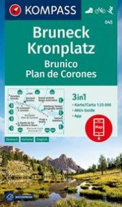 KOMPASS Wanderkarte 045 Bruneck, Kronplatz Brunico Plan de Corones 1:25.000  9783990446188