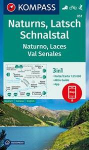 KOMPASS Wanderkarte 051 Naturns, Latsch, Schnalstal, Naturno, Laces, Val Senales 1:25.000  9783990446195