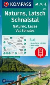 KOMPASS Wanderkarte 051 Naturns, Latsch, Schnalstal/Naturno, Laces, Val Senales 1:25.000  9783991217268