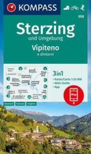 KOMPASS Wanderkarte 058 Sterzing und Umgebung, Vipteno e dintorni 1:25.000  9783991211198