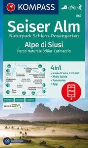 KOMPASS Wanderkarte 067 Seiser Alm, Naturpark Schlern-Rosengarten, Alpe di Siusi 1:25.000  9783991211105