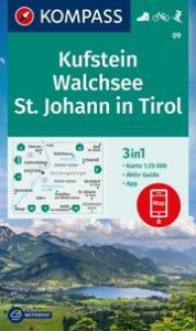 KOMPASS Wanderkarte 09 Kufstein, Walchsee, St. Johann in Tirol 1:25.000  9783991215974