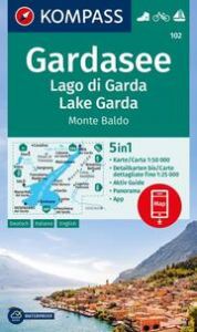 KOMPASS Wanderkarte 102 Gardasee, Lago di Garda, Lake Garda, Monte Baldo 1:50.000  9783991540861