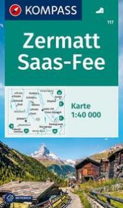 KOMPASS Wanderkarte 117 Zermatt, Saas-Fee 1:40.000  9783991211037