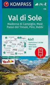 KOMPASS Wanderkarte 119 Val di Sole, Madonna di Campiglio, Malè, Passo del Tonale, Peio, Rabbi 1:35.000  9783991215561