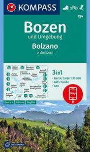 KOMPASS Wanderkarte 154 Bozen und Umgebung, Bolzano e dintorni 1:25.000  9783990445549