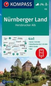 KOMPASS Wanderkarte 172 Nürnberger Land, Hersbrucker Alb 1:50.000  9783991212324