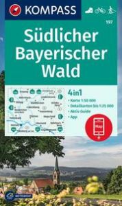 KOMPASS Wanderkarte 197 Südlicher Bayerischer Wald 1:50.000  9783991215011