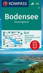 KOMPASS Wanderkarte 1c Bodensee Gesamtgebiet 1:75.000  9783991214755