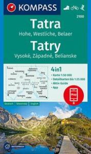 KOMPASS Wanderkarte 2100 Tatra, Hohe, Westliche, Belaer, Tatry, Vysoké, Západné, Belianske 1:50.000  9783990443903