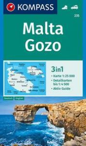 KOMPASS Wanderkarte 235 Malta, Gozo 1:25.000  9783990446416