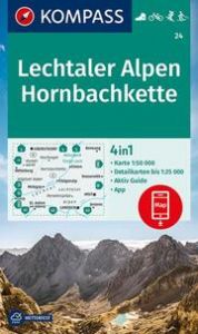 KOMPASS Wanderkarte 24 Lechtaler Alpen, Hornbachkette 1:50.000  9783991212669