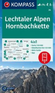KOMPASS Wanderkarte 24 Lechtaler Alpen, Hornbachkette 1:50.000  9783991218678