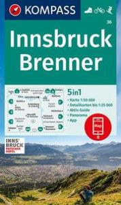 KOMPASS Wanderkarte 36 Innsbruck, Brenner 1:50.000  9783991210931