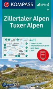 KOMPASS Wanderkarte 37 Zillertaler Alpen, Tuxer Alpen 1:50.000  9783991541912