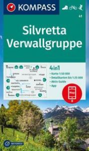 KOMPASS Wanderkarte 41 Silvretta, Verwallgruppe 1:50.000  9783991217671