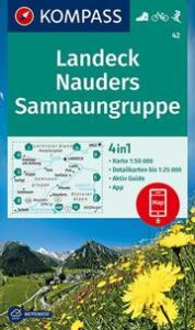 KOMPASS Wanderkarte 42 Landeck, Nauders, Samnaungruppe 1:50.000  9783990447338