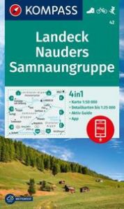 KOMPASS Wanderkarte 42 Landeck, Nauders, Samnaungruppe 1:50.000  9783991217886