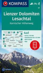 KOMPASS Wanderkarte 47 Lienzer Dolomiten, Lesachtal, Karnischer Höhenweg 1:50.000  9783990448601