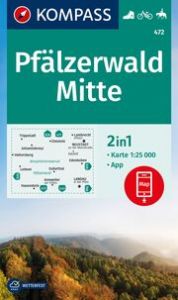 KOMPASS Wanderkarte 472 Pfälzerwald Mitte 1:25.000  9783991541776