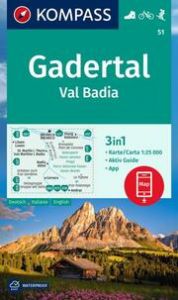 KOMPASS Wanderkarte 51 Gadertal/Val Badia 1:25.000  9783991217565