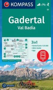 KOMPASS Wanderkarte 51 Gadertal/Val Badia 1:25.000  9783991541936
