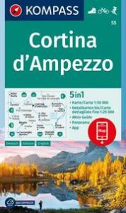 KOMPASS Wanderkarte 55 Cortina d'Ampezzo 1:50.000  9783991215929