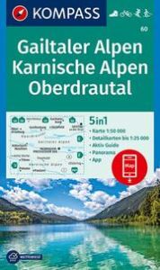 KOMPASS Wanderkarte 60 Gailtaler Alpen, Karnische Alpen, Oberdrautal 1:50.000  9783990448571