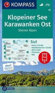 KOMPASS Wanderkarte 65 Klopeiner See, Karawanken Ost, Steiner Alpen 1:50.000  9783990449400