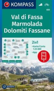 KOMPASS Wanderkarte 650 Val di Fassa, Marmolada, Dolomiti Fassane, 1:25.000  9783991216759