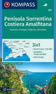 KOMPASS Wanderkarte 682 Penisola Sorrentina, Costiera Amalfitana, Vesuvio, Pompei, Salerno, Sorrento 1:50.000  9783990444269