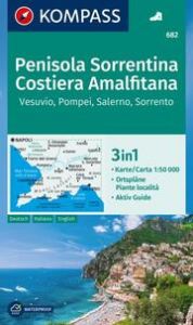 KOMPASS Wanderkarte 682 Penisola Sorrentina, Costiera Amalfitana, Vesuvio, Pompei, Salerno, Sorrento 1:50.000  9783991219866