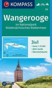 KOMPASS Wanderkarte 733 Wangerooge im Nationalpark NIedersächsisches Wattenmeer 1:15.000  9783990444702