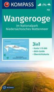 KOMPASS Wanderkarte 733 Wangerooge im Nationalpark Niedersächsisches Wattenmeer 1:15.000  9783991217183