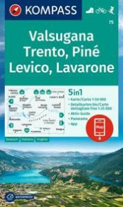 KOMPASS Wanderkarte 75 Valsugana, Trento, Piné, Levico, Lavarone 1:50.000  9783991214724