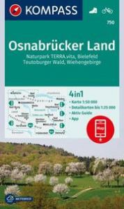 KOMPASS Wanderkarte 750 Osnabrücker Land, Naturpark TERRA.vita, Bielefeld, Teutoburger Wald, Wiehengebirge 1:50.000  9783991214373