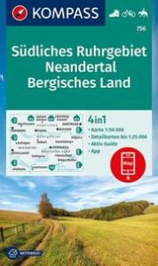 KOMPASS Wanderkarte 756 Südliches Ruhrgebiet, Neandertal, Bergisches Land 1:50.000  9783991212294