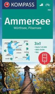 KOMPASS Wanderkarte 791 Ammersee, Wörthsee, Pilsensee 1:25.000  9783991213420