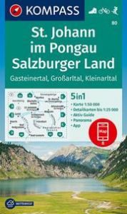 KOMPASS Wanderkarte 80 St. Johann im Pongau, Salzburger Land 1:50.000  9783991214663