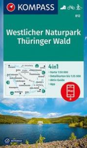 KOMPASS Wanderkarte 812 Westlicher Naturpark Thüringer Wald 1:50.000  9783991213352