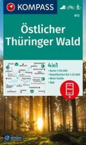 KOMPASS Wanderkarte 813 Östlicher Thüringer Wald 1:50.000  9783991215851