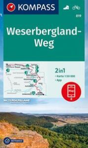 KOMPASS Wanderkarte 819 Weserbergland-Weg 1:50.000  9783991212911