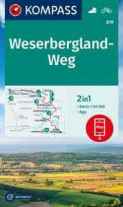 KOMPASS Wanderkarte 819 Weserbergland-Weg 1:50.000  9783991217107