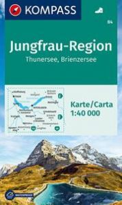 KOMPASS Wanderkarte 84 Jungfrau-Region, Thunersee, Brienzersee 1:40.000  9783990440612
