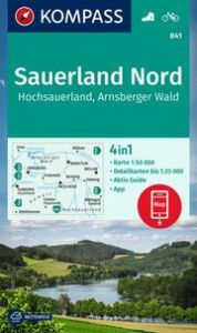 KOMPASS Wanderkarte 841 Sauerland Nord, Hochsauerland, Arnsberger Wald 1:50.000  9783991217022