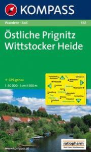 KOMPASS Wanderkarte 861 Östliche Prignitz - Wittstocker Heide 1:50.000  9783850261296