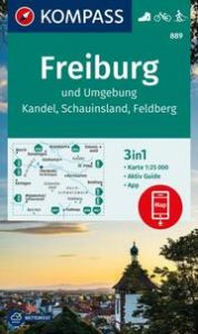 KOMPASS Wanderkarte 889 Freiburg und Umgebung, Kandel, Schauinsland, Feldberg 1:25.000  9783991540854
